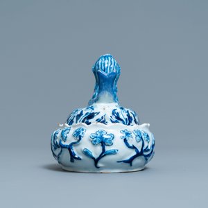 Een blauw-witte Delftse botervloot in de vorm van een zeemeermin, 18e eeuw — foto 5