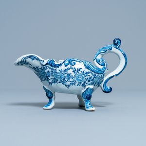 Een blauw-witte Delftse sauskom, 18e eeuw — foto 2