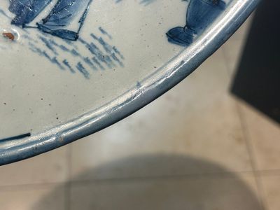Een blauw-witte Delftse schotel met Venus, eind 17e eeuw — foto 1