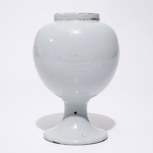 Een blauw-witte Delftse siroopkan "E5:Rad:Aper:", 18e eeuw — foto 4