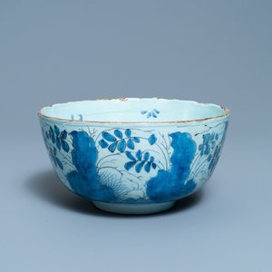 Een blauw-witte Engelse Delftse kom gedateerd 1684 — foto 1