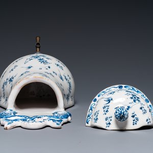 Een blauw-witte fontein met bassin in Brussels aardewerk, 18e eeuw — foto 13