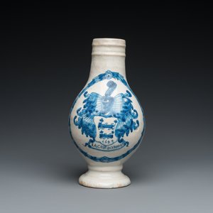 Een blauw-witte Portugese wapenkan met inscriptie Jacob Schröder, Lissabon, gedat. 1644 — foto 2
