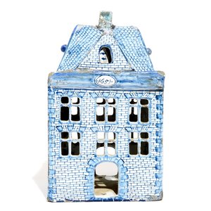 Een blauwwit Delfts model van een huis, 18e eeuw — foto 1