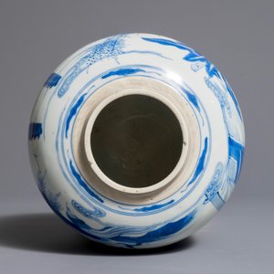 Een blauwwitte Chinese gemberpot met spelende jongens, Kangxi — foto 5