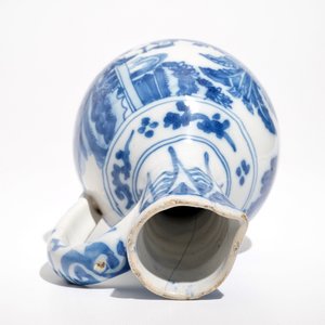 Een blauwwitte Delftse kan met chinoiserie decor, 2e helft 17e eeuw — foto 5