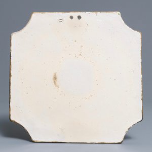 Een blauwwitte Delftse plaquette met maritiem decor, 18e eeuw — foto 2