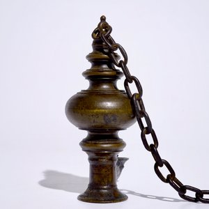 Een bronzen olielamp, Tibet, 19/20e eeuw — foto 5
