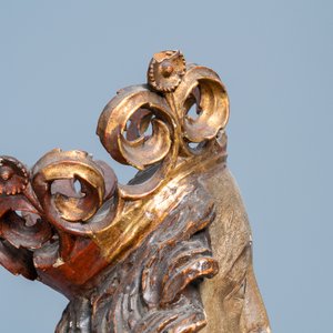 Een buste van de Maagd Maria in hout met polychromie, Duitsland, 15/16e eeuw — foto 11
