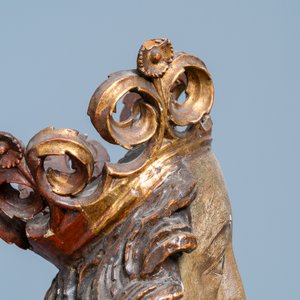 Een buste van de Maagd Maria in hout met polychromie, Duitsland, 15/16e eeuw — foto 9