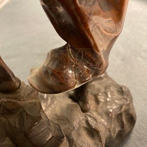 Een buxushouten figuur van Christus als de Goede Herder, Antwerpen, 16e eeuw — foto 14