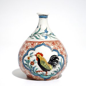 Een Chinees Amsterdams bont vaasje met hanen, Kangxi — foto 2