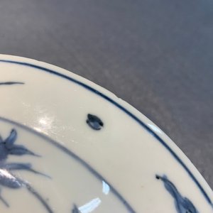 Een Chinees blauw-wit bord met eekhoorns en een kikker, Wanli — foto 8