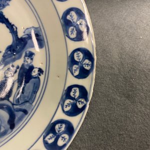Een Chinees blauw-wit ko-sometsuke bord met onsterfelijken voor de Japanse markt, Tianqi — foto 4