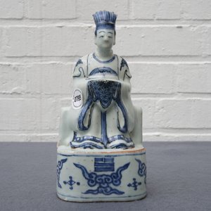 Een Chinees blauwwit model van een dienaar, Wanli — foto 15