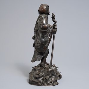 Een Chinees bronzen beeld van Li Tieguai, 18/19e eeuw — foto 3