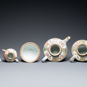 Een Chinees Canton famille rose 27-delig theeservies met het wapen van Ormiston voor de Schotse markt, 19e eeuw — foto 9