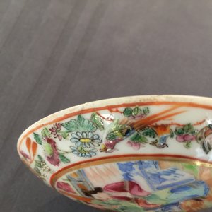 Een Chinees Canton famille rose 34-delig theeservies met mandarijns decor, Daoguang — foto 3