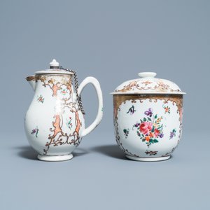 Een Chinees famille rose 12-delig theeservies voor de Europese markt, Qianlong — foto 10
