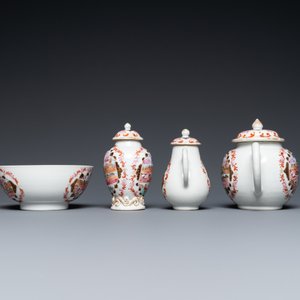 Een Chinees famille rose 15-delig 'Peter de Grote' theeservies, Qianlong — foto 10