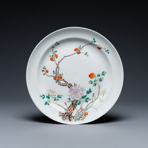 Een Chinees famille rose bord, Guangxu merk en periode — foto 1