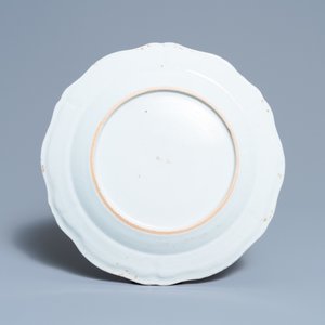 Een Chinees famille rose bord met een ruiter op olifant voor de Indische markt, Qianlong — foto 2