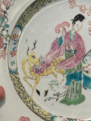 Een Chinees famille rose bord met Magu, Yongzheng — foto 4