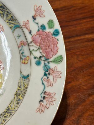 Een Chinees famille rose bord met Magu, Yongzheng — foto 6