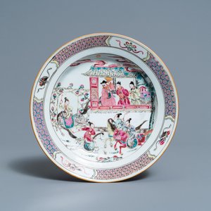 Een Chinees famille rose 'Generaal Yang' bord, Yongzheng — foto 1