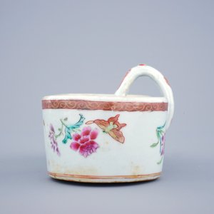 Een Chinees famille rose olie- en azijnstel met tinmontuur, Qianlong, 18e eeuw — foto 15