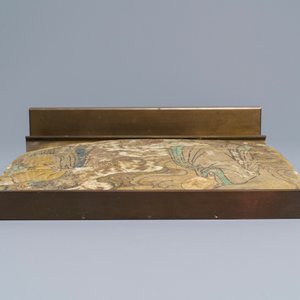 Een Chinees fresco fragment op beschilderd plaaster, Yuan/Ming — foto 7