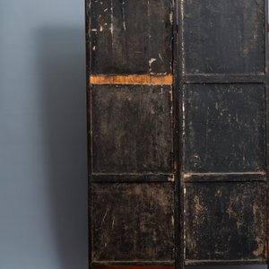 Een Chinees gelakt houten scherm met oplegwerk in been, hout en diverse gesteenten, 18/19e eeuw — foto 16