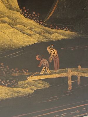 Een Chinees lakwerk altaarstuk of 'chanab' voor de Straits of Peranakan markt met verguld decor, 19/20e eeuw — foto 3