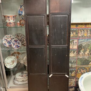 Een Chinees met parelmoer ingelegd houten kamerscherm met beschilderde zijde, 19e eeuw — foto 43