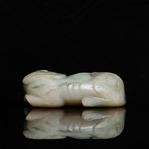 Een Chinees model van een hond in jadeïet, 19/20e eeuw — foto 5
