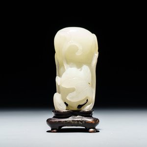 Een Chinees model van een kalebas in witte jade, 19e eeuw — foto 1