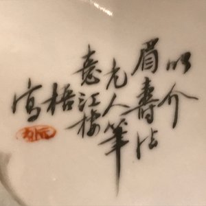 Een Chinees qianjiang cai bord, Jiang Xi Wu, Guan Yao Nei Zhao merk, 19e eeuw — foto 7