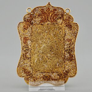 Een Chinees verguld filigrain zilveren ornament met witte jade, 19/20e eeuw — foto 2