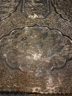 Een Chinees vierdelig zilveren theeservies op plateau, Tu Mao Xing 塗茂興 merk, 19e eeuw — foto 54