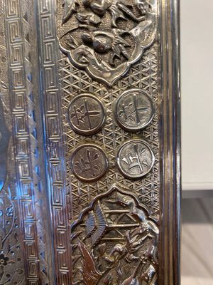 Een Chinees vierdelig zilveren theeservies op plateau, Tu Mao Xing 塗茂興 merk, 19e eeuw — foto 55