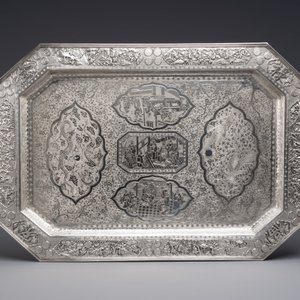 Een Chinees vierdelig zilveren theeservies op plateau, Tu Mao Xing 塗茂興 merk, 19e eeuw — foto 3
