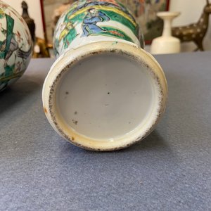 Een Chinees vijfdelig famille verte kaststel, Kangxi merk, 19e eeuw — foto 29