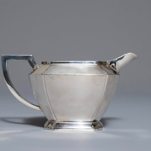 Een Chinees zilveren art deco theeservies op dienblad, Republiek, 1e helft 20e eeuw — foto 20