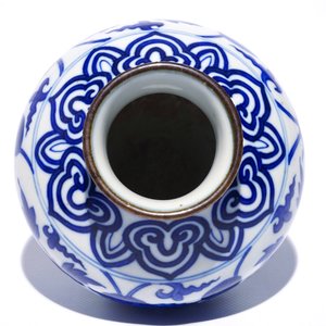 Een Chinese balustervormige blauw-witte vaas met tempelleeuwen, 19e eeuw — foto 5
