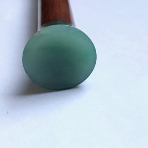 Een Chinese bamboe opiumpijp met jade en half-edelstenen bezet, 19e eeuw — foto 18