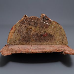 Een Chinese beschilderde houten figuur van een Bodhisattva, 18/19e eeuw — foto 7