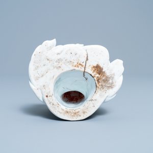 Een Chinese blanc de Chine figuur van Guanyin, zegelmerk, 19/20e eeuw — foto 7