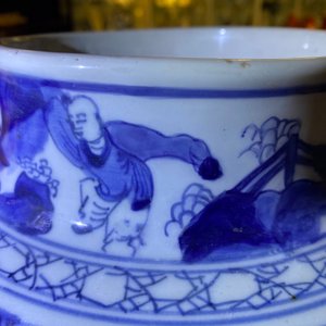 Een Chinese blauw-witte '100 jongens' vaas, Kangxi — foto 7