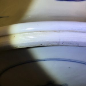 Een Chinese blauw-witte 'bianco sopra bianco' yenyen vaas met vogels bij bloesems, Kangxi — foto 36
