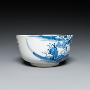 Een Chinese blauw-witte 'Bleu de Hue' kom voor de Vietnamese markt, Nhuroc Tham Tran Tang merk, 19e eeuw — foto 2